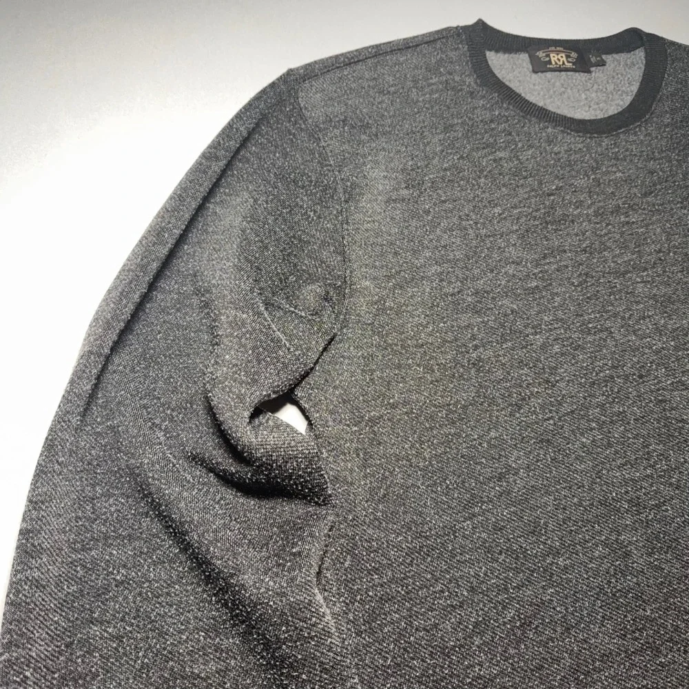 RRL Double RL Sweatshirt Mens XL Grey Marled Cotton Fleece Crewneck Americana - Picture 3 of 15